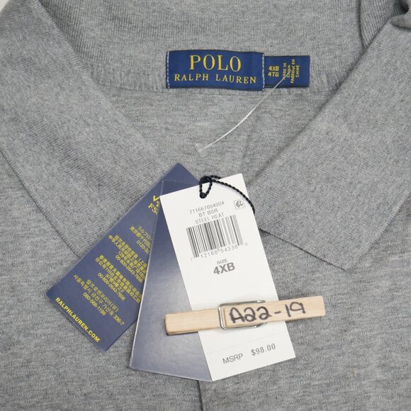 Polo Ralph Lauren Men's Polo Shirt Heather Gray Big and Tall Size 4XB 4XL NWT - Picture 3 of 7